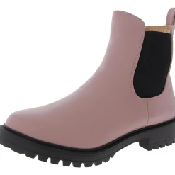 Kenova Pull On Faux Leather Chelsea Boots