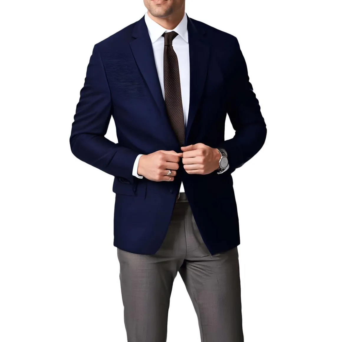 Kent Houndstooth Two-Button Blazer
