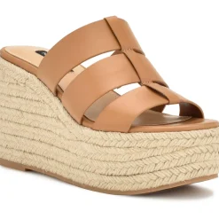 Keran 3 Faux Leather Slip On Platform Sandals