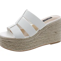 Keran 3 Faux Leather Slip On Platform Sandals