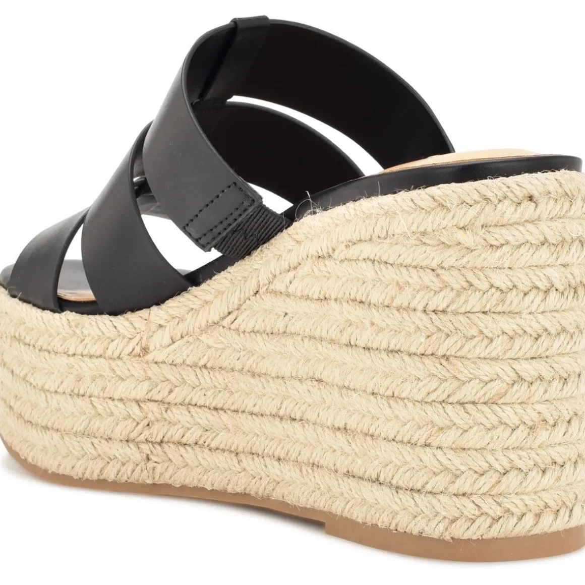 Keran 3 Faux Leather Slip On Platform Sandals