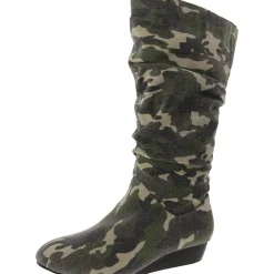 Khloe Camouflage Canvas Mid-Calf Boots