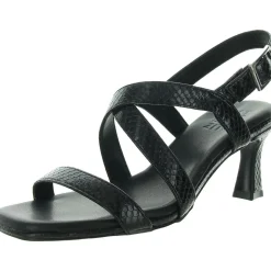 Kiki Snake Print Faux Leather Heels