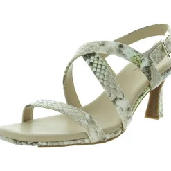 Kiki Snake Print Faux Leather Heels