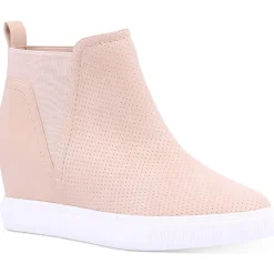 Kimber Faux Leather Pull On Wedge Boots