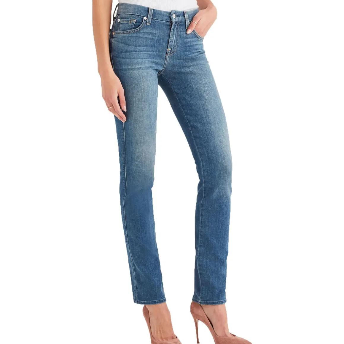 Kimmie Denim High Rise Straight Leg Jeans