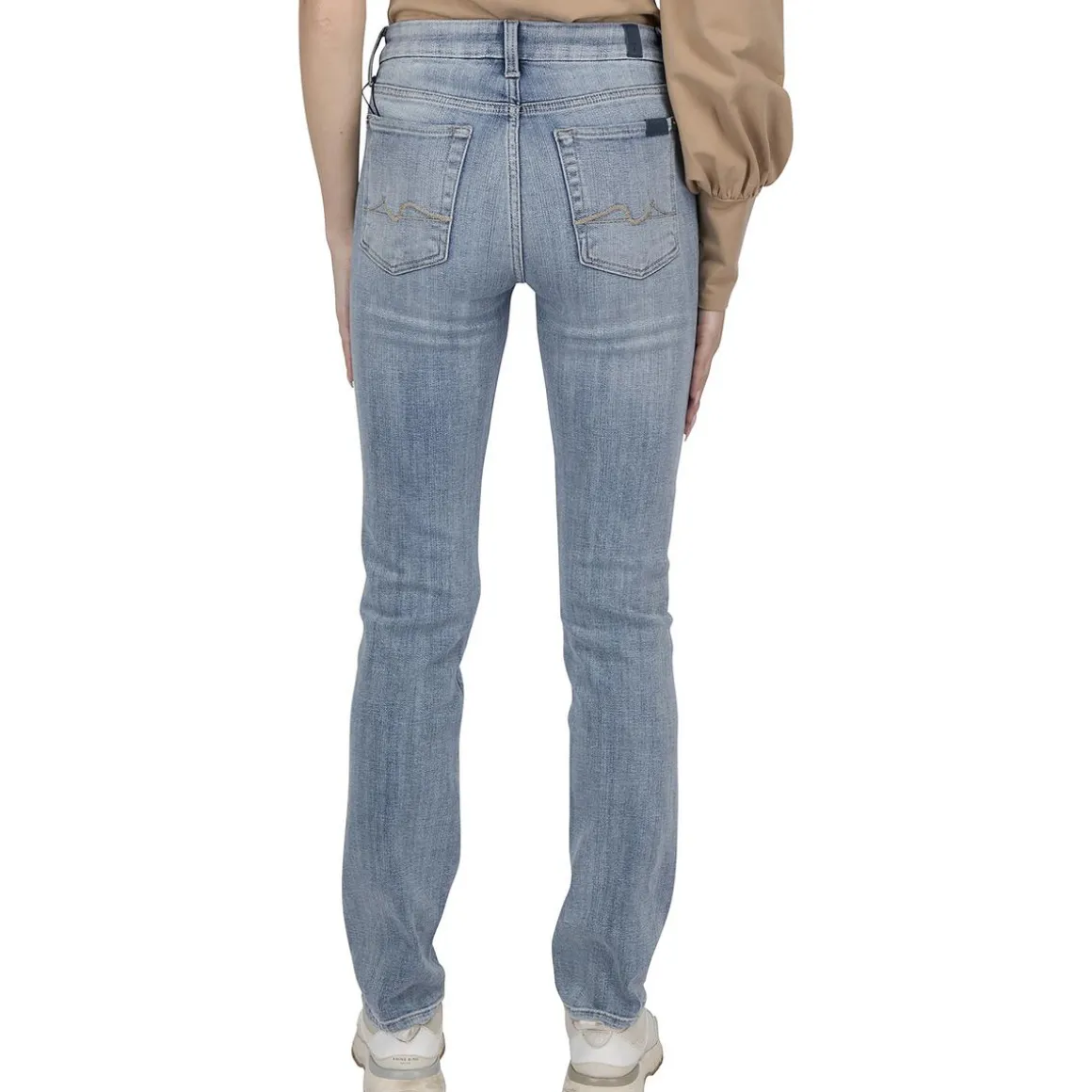 Kimmie Fitted Denim Straight Leg Jeans