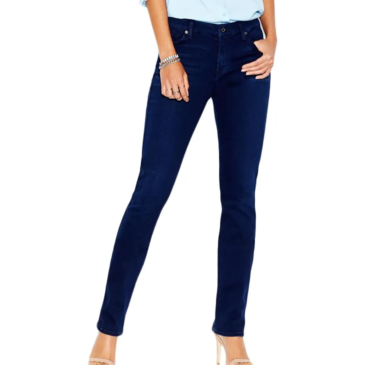Kimmie Mid-Rise Slimming Straight Leg Jeans
