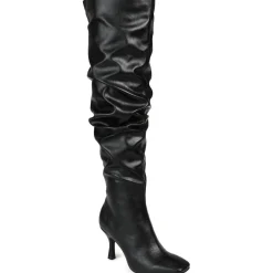 Kindy Extra Wide Calf Vegan Leather Knee-High Boots