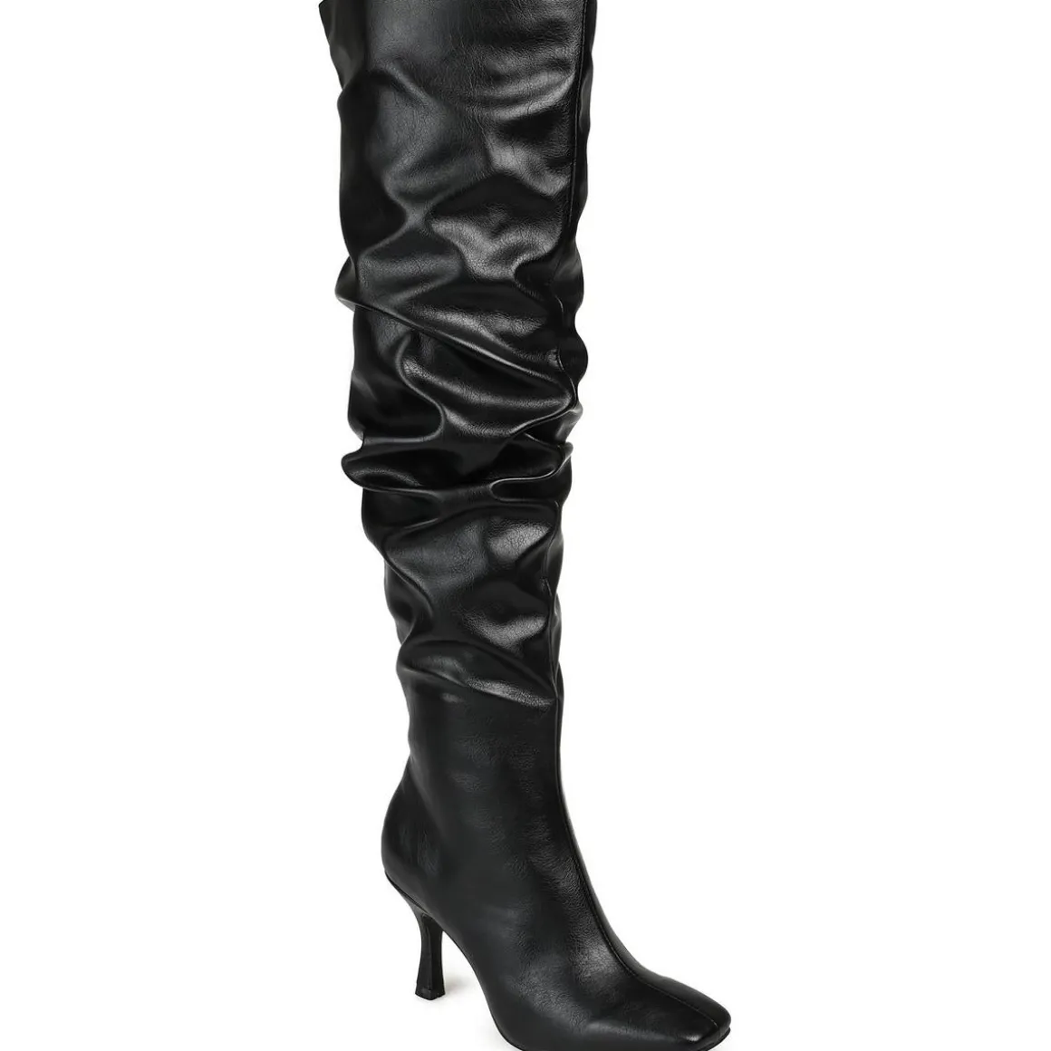Kindy Extra Wide Calf Vegan Leather Knee-High Boots