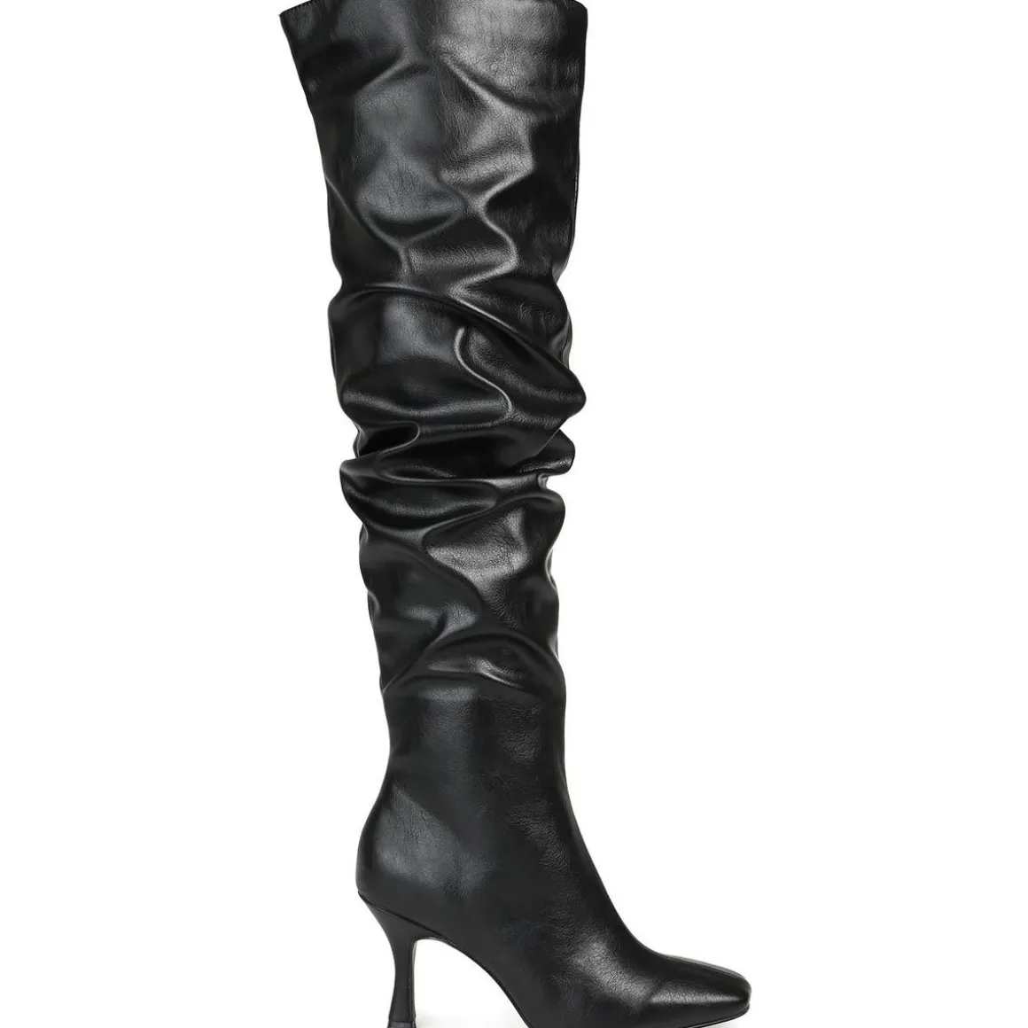 Kindy Extra Wide Calf Vegan Leather Knee-High Boots
