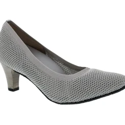 Kitty Metallic Slip On Kitten Heels