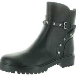 KLIMBE Studded Faux Leather Motorcycle Boots