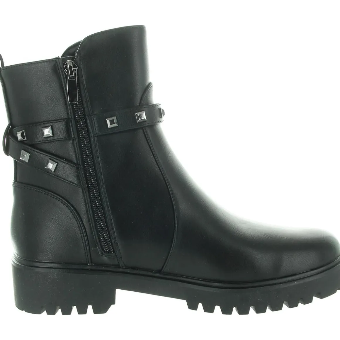 KLIMBE Studded Faux Leather Motorcycle Boots