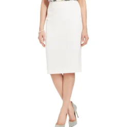 Knee-Length Lined Pencil Skirt