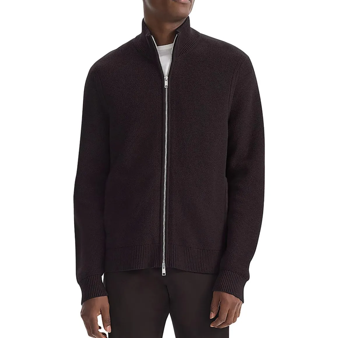 Knit Cotton Full Zip Sweater