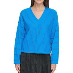 Knit Metallic Pullover Sweater