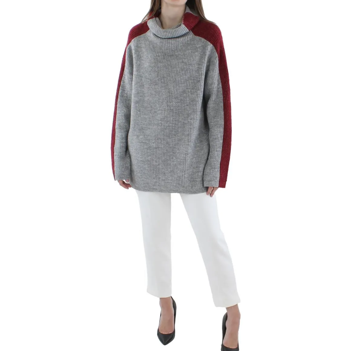 Knit Oversize Turtleneck Sweater