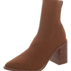 Knit Pull On Ankle Boots