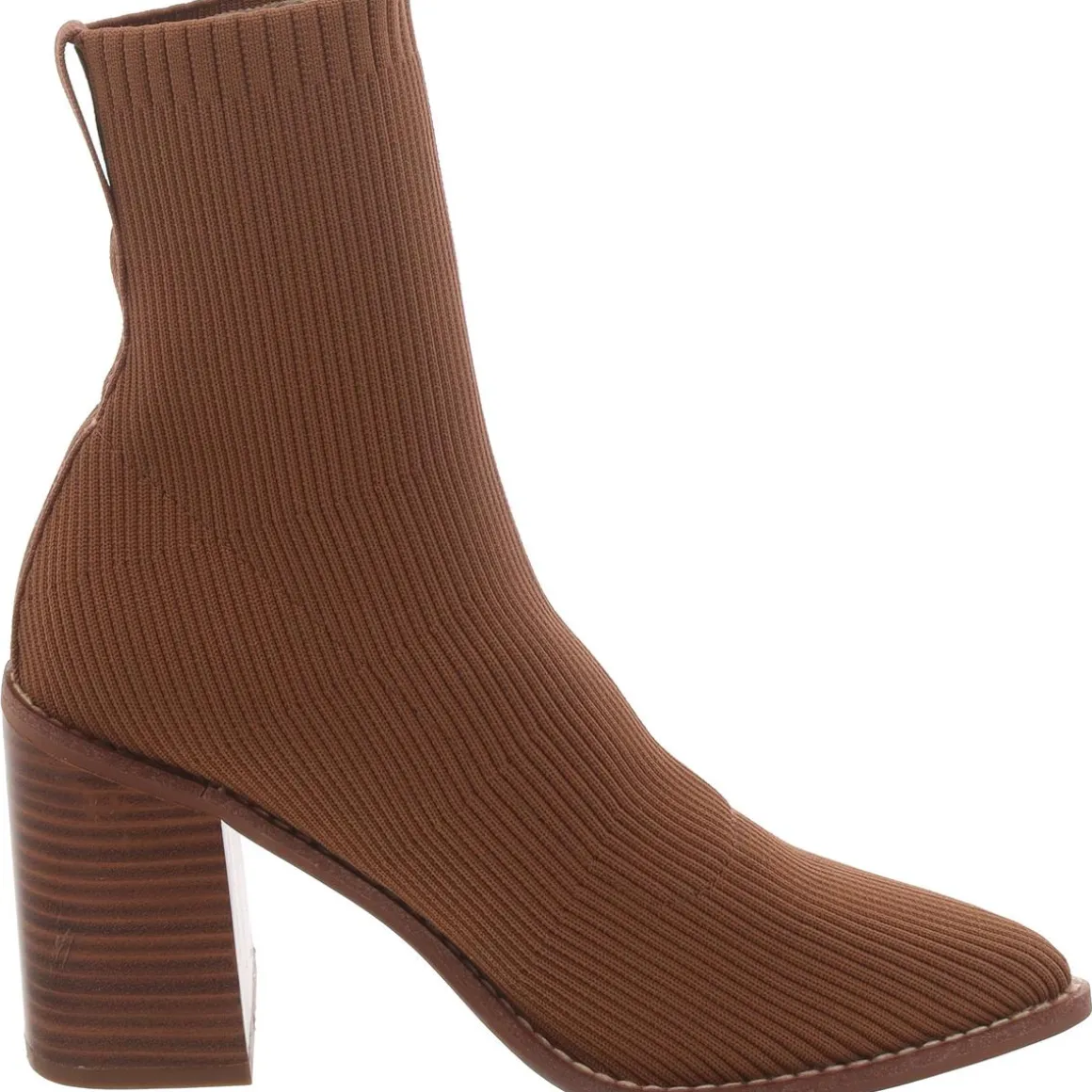Knit Pull On Ankle Boots