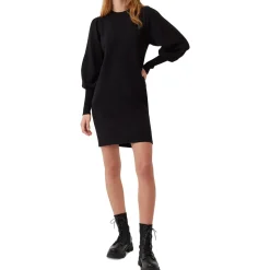 Knit Ribbed Trim Sweaterdress