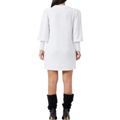 Knit Ribbed Trim Sweaterdress