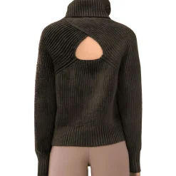 Knit Ribbed Trim Turtleneck Sweater