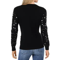 Knit Sequined Pullover Sweater