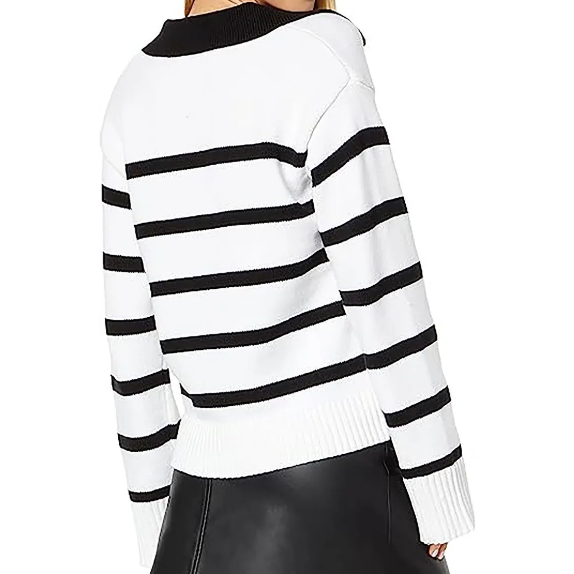 Knit V-Neck Pullover Sweater