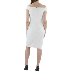 Knot-Front Crepe Cocktail And Party Dress