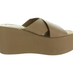 KODY Criss-Cross Leather Platform Sandals