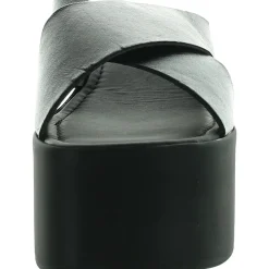 KODY Criss-Cross Leather Platform Sandals