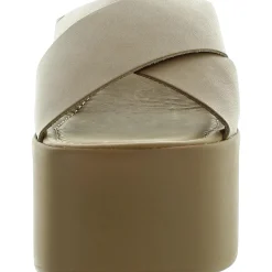 KODY Criss-Cross Leather Platform Sandals