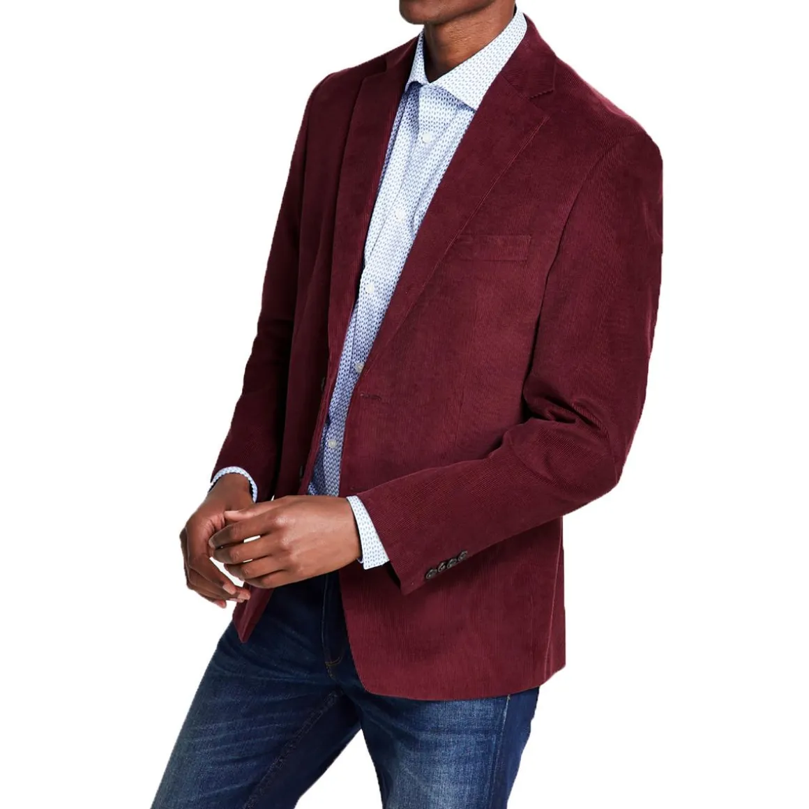 Kordell Collar Corduroy Two-Button Blazer