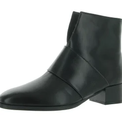 Kyler Faux Leather Closed Toe Ankle Boots