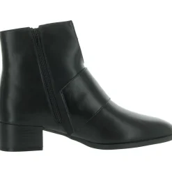 Kyler Faux Leather Closed Toe Ankle Boots