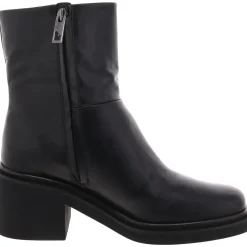 Kyra Leather Zipper Mid-Calf Boots