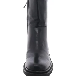 Kyra Leather Zipper Mid-Calf Boots