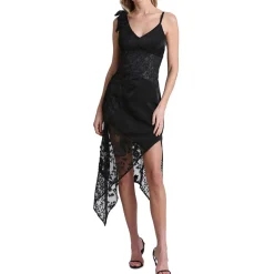 Lace Bow Strap Midi Dress