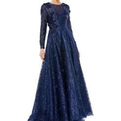 Lace Embellished Evening Dress