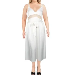 Lace Inset Sateen Slip Dress