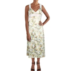 Lace Inset Sateen Slip Dress