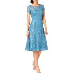 Lace Sequined Midi Dress