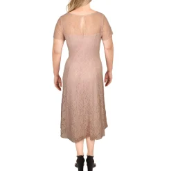 Lace Sequined Midi Dress