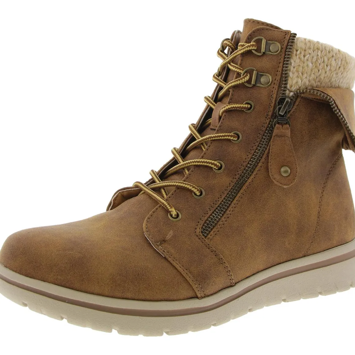 Lace Up Mixed Media Winter & Snow Boots