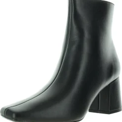 Laceless Faux Leather Ankle Boots