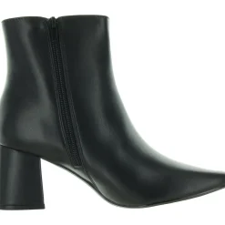 Laceless Faux Leather Ankle Boots