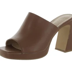 Laceless Faux Leather Mule Sandals