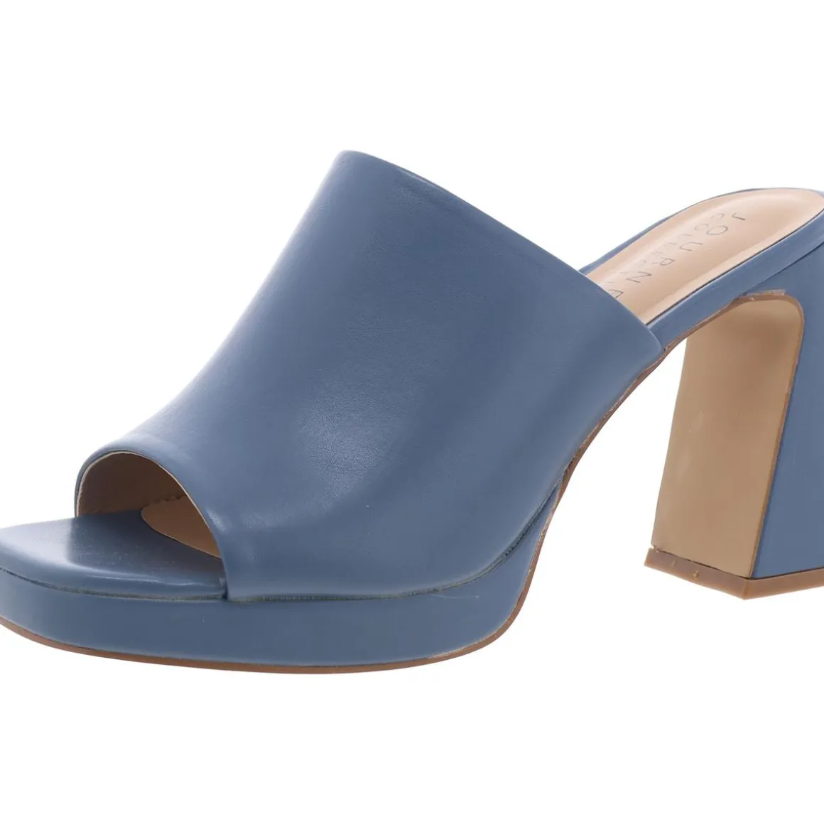 Laceless Faux Leather Mule Sandals