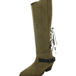 Lace-Up Knee-High Boots